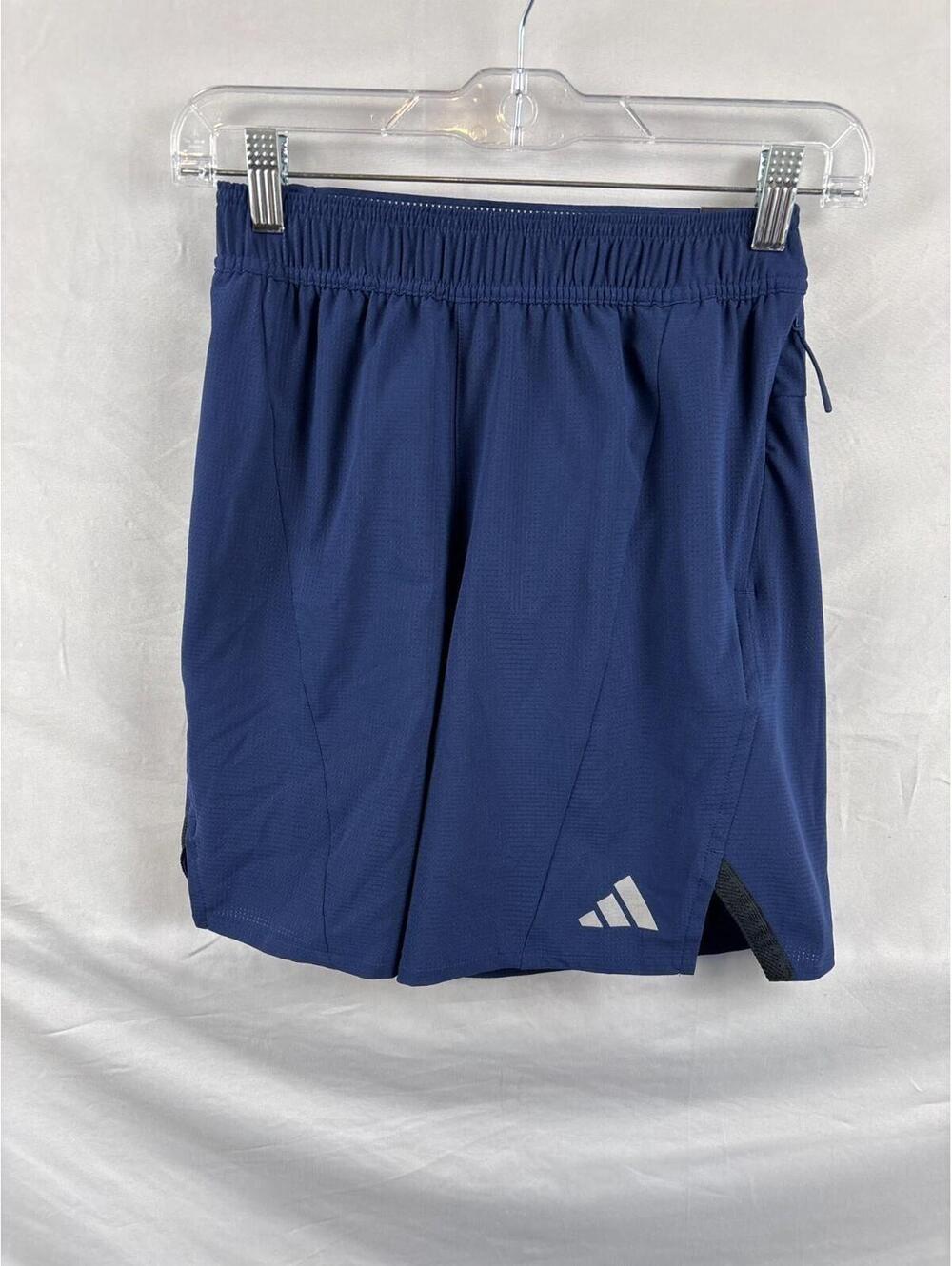 Adidas Mens Navy Blue Training Shorts 7" D4T HEAT RDY Elastic Waist Size XS NWT